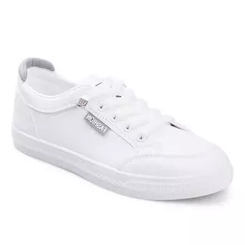 Дерьмовые маленькие белые туфли женские весенние спортивные туфли весенние новые туфли для ходьбы плоские парусиновые повседневные тонкие 40