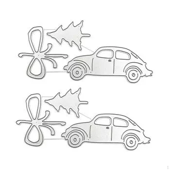 Деревья Машины Вырубные Штампы Трафареты Металлические Шаблоны Формы Аксессуары для Изготовления Рождественских Открыток