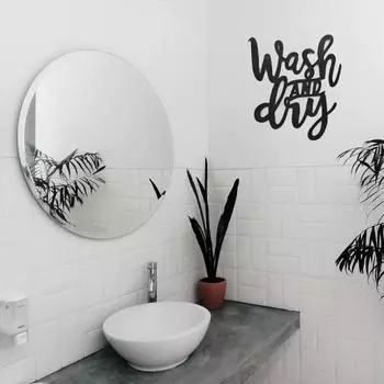 Деревенская железная табличка: «Стирка и сушка» для очаровательного декора прачечной. «Стирка и сушка» для настенного декора для прачечной и ванных комнат. чёрный