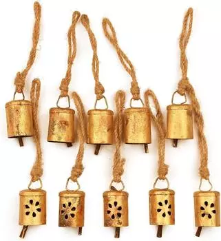 Деревенские колокольчики для колокольчиков и салазок. Рождественские украшения в виде маленьких колокольчиков, 10-е годы.