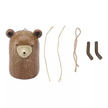 Деревенские подвесные колокольчики ветра с животными, ручная работа из смолы, натуральное украшение для сада, для садов, задних дворов