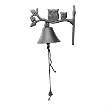 Деревенский чугунный дверной звонок входная дверь звонок ретро металлический декоративный уличный ужин украшение для