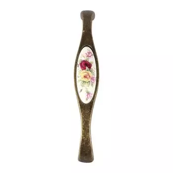 Деревенский Цветок Керамика Бронза Сделай Сам Дверные Ручки Шкаф Шкаф Ящик Ручки Кнобы Тяга 7#