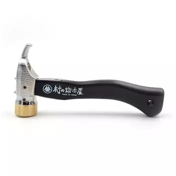 Деревенский кузнец кованый закаленный молоток-колышек Elize Stake Ultimate Hammer черный узор латунная головка x хром в цубаме СДЕЛАНО В ЯПОНИИ Короткий [Сделано