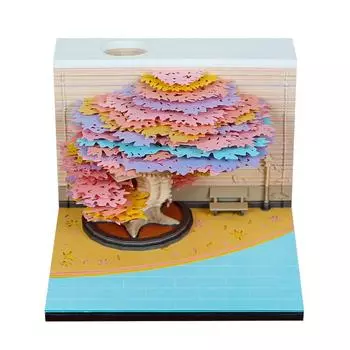 Дерево Настольный Календарь 2025 Календарь Блокнот Креативный Настольный Календарь DIY Заметки Блокнот 3D Художественный Календарь Бумага Резьба Подарочный Дом A4
