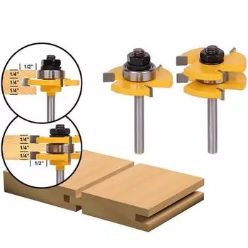 Деревообрабатывающая фреза с хвостовиком 1/4 дюйма, электроинструмент из закаленной стали