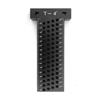 Деревообрабатывающая линейка для отверстий, шкалы, вспомогательный измерительный прибор для маркировки, алюминиевый сплав, Т-образная форма