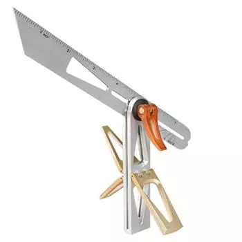 Деревообрабатывающая разметочная линейка, сверхмощный Т-образный многоугольный инструмент для разметки, подвижный из нержавеющей стали разноцветный