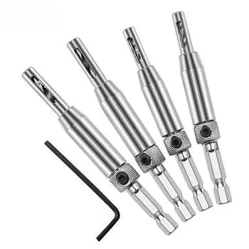 Деревообрабатывающее сверло-отверстие для точного позиционирования петель 4-piece set