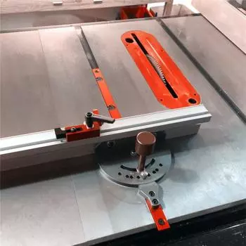 Деревообрабатывающий инструмент, высокопрочный угловой измеритель, линейка для резки под углом, линейка для распиловки с метрической шкалой, алюминиевая вставная пластина для ограждения