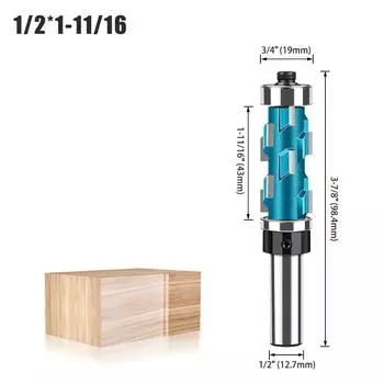 Деревообработка Двойной подшипник Фрезерная спиральная фреза Фрезерная фреза Одноразовый подшипник Фрезерование Профилирование ЧПУ Инструмент для гравировки Spiral trimming knife 1/2X3/4X43