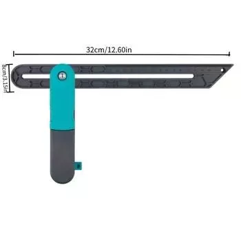 Деревообработка Многофункциональная угловая линейка Угломер Инструмент Блокировка Измерения Регулируемая деревянная работа Домашнее украшение Блокировка Фиксированная