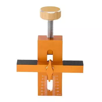 Деревообработка Шаблон для установки дверцы шкафа Дверца шкафа-купе Инструмент для быстрой позиционирования Алюминиевый Регулируемый Зажим 7-40 мм