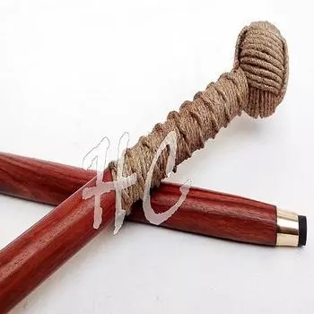 Деревянная антикварная трость ручной работы с ручкой из джутовой веревки для ходьбы