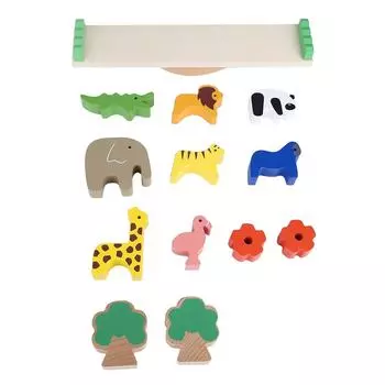 Деревянная балансировочная игра лесные животные растения блочные игрушки дети дети обучающий игровой набор
