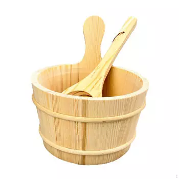 Деревянная бочка для сауны объемом 5 л с ковшом для сауны, бани, спа, бассейна