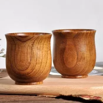 Деревянная большая кружка для пива, чая, кофе, молока, воды, кухонная кружка для бара, паба, чайная посуда, подарок коричневый