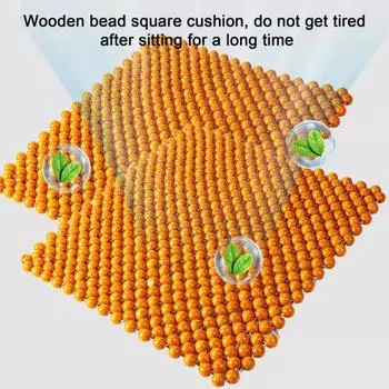 Деревянная бусина, охлаждающая подушка сиденья для автомобиля, комфортная подушка для облегчения кровообращения, улучшенная подушка для автомобиля красный