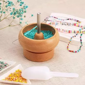 Деревянная бусина Spinner String Seed Beads Quickly Beading Bowl Loader Kit DIY Bead Kit Jewelry Making for Craft Seed Beading Supplie