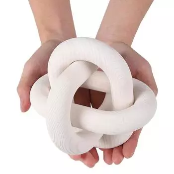 Деревянная цепочка из звеньев цепи, вырезанная вручную для многоярусного подноса, деревенский деревянный узелок, декоративное украшение