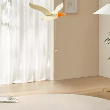 Деревянная Чайка Подвесной кулон Настенный декор, Деревянное летящее украшение в виде капли для спальни, светло-желтого