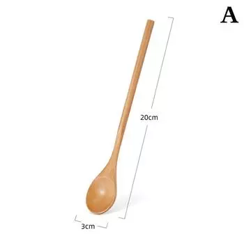 Деревянная чайная ложка Длинные кофейные ложки Маленькие чайные ложки Деревянная десертная ложка для меда