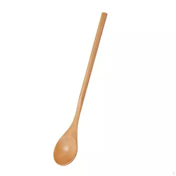 Деревянная чайная ложка с длинной ручкой для особых случаев C