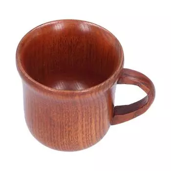 Деревянная чашка для кофе, чая, деревянная кружка для кофе, посуда с ручкой для домашнего бара, ресторана L