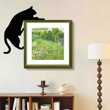 Деревянная черная кошка, дверной уголок, украшение, деревенский деревянный котенок, дверная рама, знак, передняя дверь, край, украшение, украшение для сиденья A