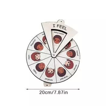 Деревянная детская эмоциональная доска Выражайте эмоции Поделки Детские обучающие игрушки Эмоциональное колесо Малыш 1pcs