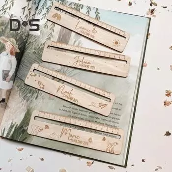 Деревянная детская линейка, прочная, точная, сантиметровая, миллиметровая, маленькая, легкая, портативная, для школьных классов, для учеников, для самостоятельного изготовления поделок, измерения A