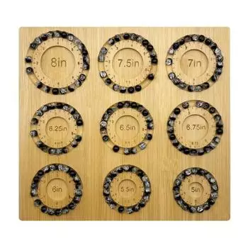 Деревянная доска для бисероплетения для изготовления ювелирных изделий, доска для бисероплетения браслетов с 9 канавками для колец, доска для дизайна бусин для браслетов, ножных браслетов, изготовление ювелирных изделий A