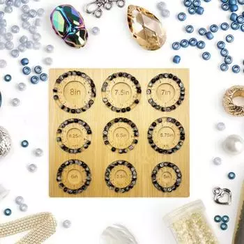 Деревянная доска для бисероплетения Yousheng для изготовления ювелирных изделий, доска для бисероплетения браслетов с 9 канавками для колец, доска для дизайна бусин для браслетов, ножных браслетов, изготовление ювелирных изделий A