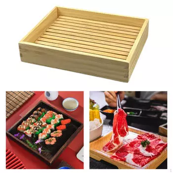 Деревянная доска для хлеба, поднос для выпечки, торта, съемный уловитель крошек с держателем для завтрака 20x15cm