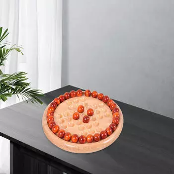 Деревянная доска для пасьянса, 33 шахматные фигуры, классический винтажный стиль, головоломка для детей и взрослых