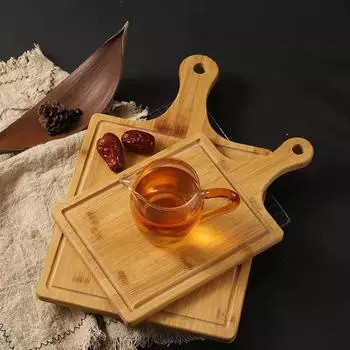 Деревянная доска для пиццы 1 шт. квадратный поднос для выпечки разделочная доска блюдо для торта овощной поднос сырная доска многофункциональный инструмент 28*16