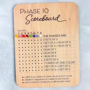 Деревянная доска с 8 цветными колышками, прочная, для взрослых, семейная вечеринка, игра в кости, листы для подсчета очков, настольная игра с очками, ночные принадлежности A