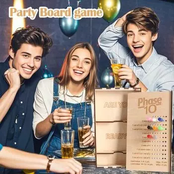 Деревянная доска с цветными колышками для взрослых, семейная вечеринка, игровая коробка для подсчета очков, бумага