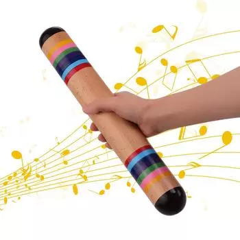 Деревянная дождевая палочка Rainmaker Rain Shaker Музыкальный инструмент Игрушка цвета радуги для детей и взрослых разноцветный