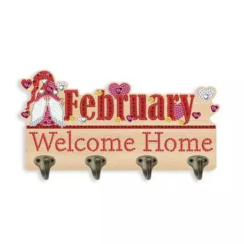 Деревянная ежемесячная тематическая картина со стразами брелок вешалка алмазная живопись художественные крючки для домашнего офиса декор BT029