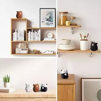 Деревянная фигурка медведя Yousheng, миниатюрная статуэтка медведя, деревенское настольное украшение для спальни, детской игровой комнаты, декор