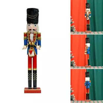 Деревянная фигурка солдата-щелкунчика 55 см с барабаном, для праздничного стола, центральное украшение на рождественский стол