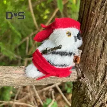 Деревянная фигурка совы, мини-магнитная плюшевая сова, дикая природа, птица, животное, статуэтка для детей, рождественский подарок на День благодарения G