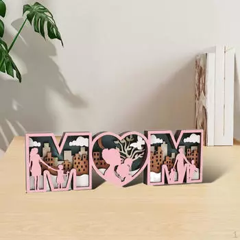 Деревянная фигурка-украшение «Мама», украшение на День матери, сувенир, центральная часть стола, скульптура для