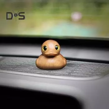 Деревянная фигурка желтой утки, маленькая утка, статуя, скульптура животного, домашний офис, книжная полка, украшение для рабочего стола, орнамент, Рождественский подарок S