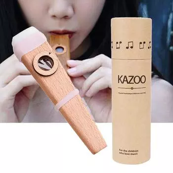 Деревянная флейта Kazoo со сменными диафрагмами, гитара, фортепиано, клавиатура, аккомпанемент, Kazoos, музыкальные инструменты, детский подарок