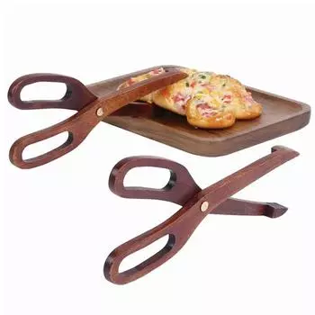 Деревянная форма еды, щипцы для барбекю, зажим, ножницы, десерт, торт, хлеб, зажим для кухни Scissors Clamp
