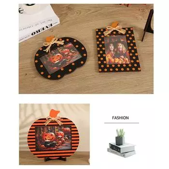 Деревянная фоторамка на Хэллоуин, украшение, идеальный декор для вечеринки и реквизит для фотографий - праздничный, прочный, идеальный вариант для празднования Хэллоуина