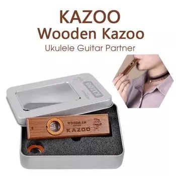 Деревянная гитара Kazoo Ukulele Partner, деревянная гармошка с коробкой для меломана