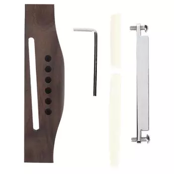 Деревянная гитарная мостовая гайка, регулируемый ремонтный комплект вала для 6-струнной народной гитары